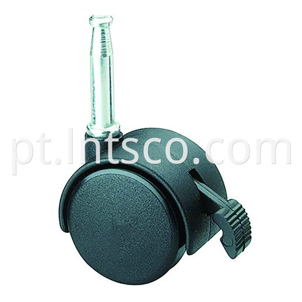 Furniture Stem Brake Casters with Nylon Wheels